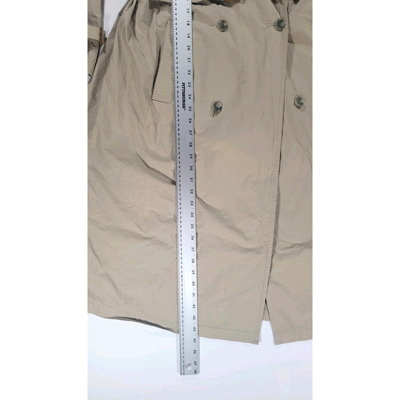 Vintage 1980's Abercrombie & Fitch Mens Large Beige Trench Coat - Picture 5 of 8